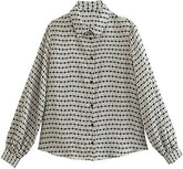 Zara Satin Print Blouse